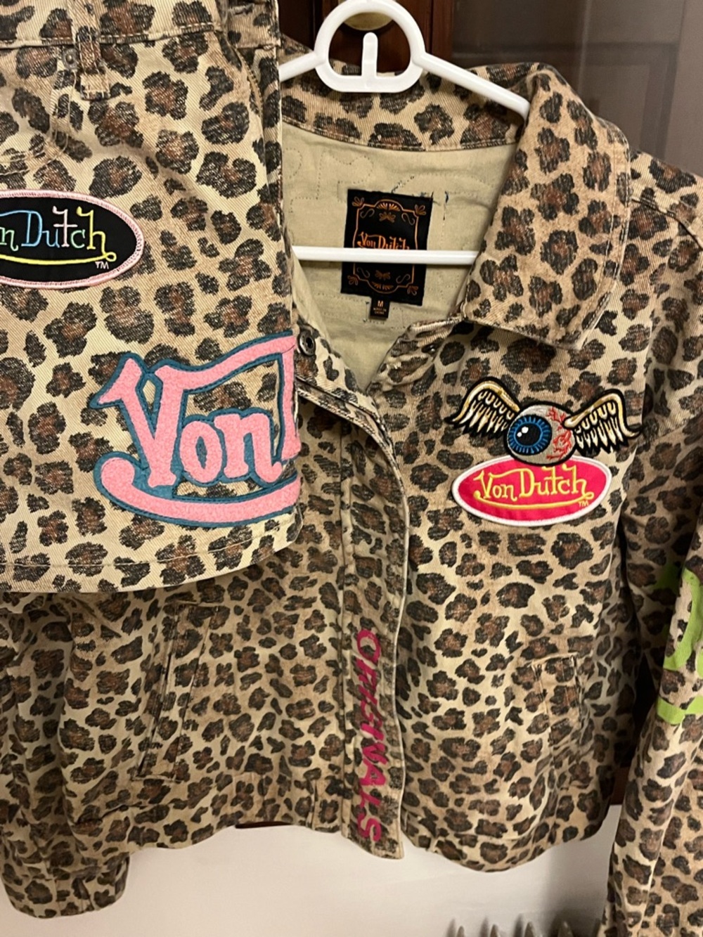 Von Dutch Leopard Denim Skirt Set